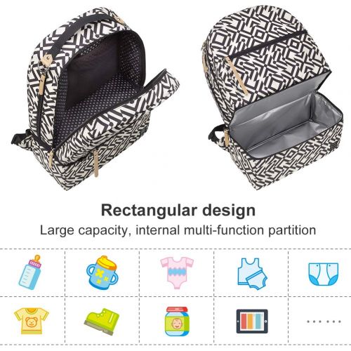  Landuo Diaper Bag Multi-Function Waterproof Travel Backpack Nappy Bags for Baby Care, Large...