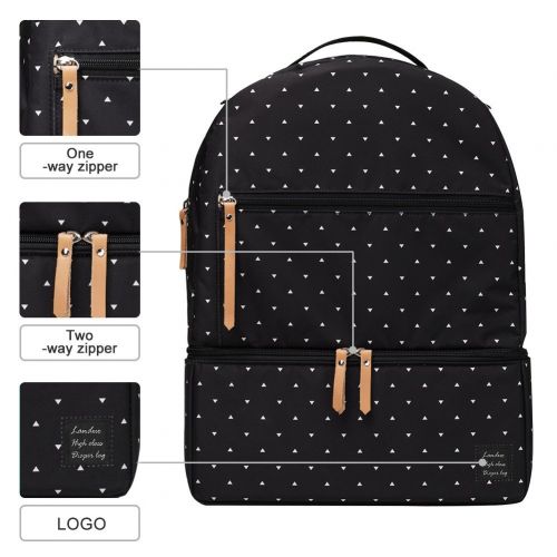  Landuo Diaper Bag Multi-Function Waterproof Travel Backpack Nappy Bags for Baby Care, Tote Design, Spacious Organizer & Laptop Pocket, Large Insulated Pockets for Bottles(Dot)