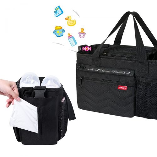  Landuo Diaper Bag Insert Organizer for Stylish Moms, Black, 12 Pockets, Turn Your Favorite Tote Bag into A...