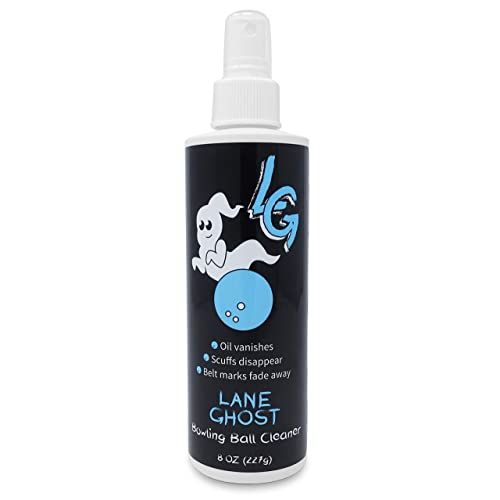  Lane Ghost Bowling Ball Cleaner Spray Kit - USBC Approved - Oil, Scuff, and Belt Mark Cleaner - Restores Tack and Prolongs Lifespan of Ball
