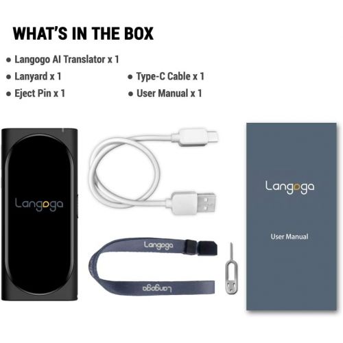  Langogo Genesis Portable Language Translator Device, 100+ Languages Pocket Translator, Real-time Voice Translator with Offline Translation, Built-in Data, 3.1inch Retina Display Tr