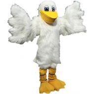 White Pelican Seabird Mascot Cartoon Costume Langteng Real Picture