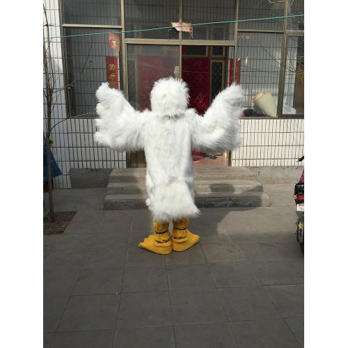  White Pelican Seabird Mascot Cartoon Costume Langteng Real Picture