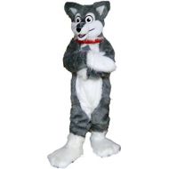 Grey Wolf Mascot Costume Cartoom Character Adult Sz Real Picture Langteng(TM)