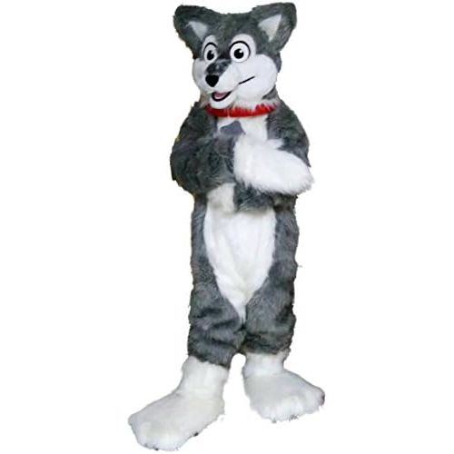  Grey Wolf Mascot Costume Cartoom Character Adult Sz Real Picture Langteng(TM)