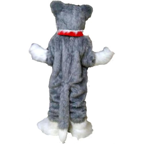  Grey Wolf Mascot Costume Cartoom Character Adult Sz Real Picture Langteng(TM)