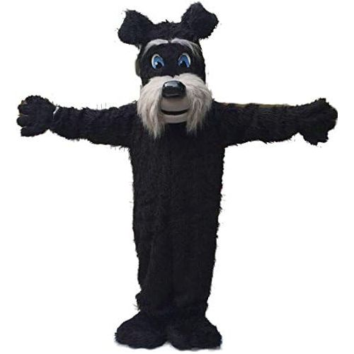  Langteng Black Schnauzer Terrier Dog Mascot Costume Real Picture Cartoon(TM)