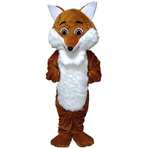  Long Hair Fox Mascot Costume Cartoon Character Adult Sz Langteng（TM）