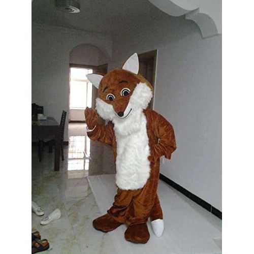  Long Hair Fox Mascot Costume Cartoon Character Adult Sz Langteng（TM）