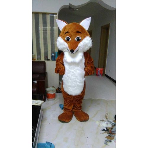  Long Hair Fox Mascot Costume Cartoon Character Adult Sz Langteng（TM）