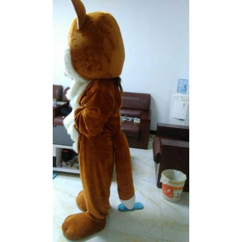  Long Hair Fox Mascot Costume Cartoon Character Adult Sz Langteng（TM）