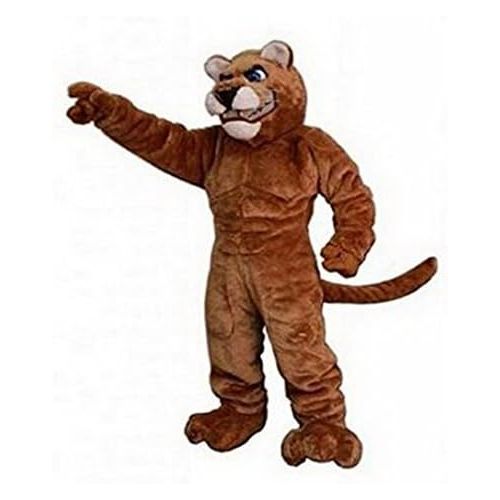  Power Cat Cougar Mascot Costume Character Adult Sz Real Picture Langteng Cartoon