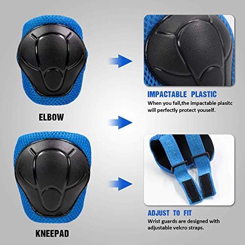  Lanova Toddler Helmet Kids Knee Pads for 2-8 Years Toddler Youth Bike Skateboard Helmet Knee Elbow Wrist Pads for Roller Bicycle Bike Skateboard and Other Extreme Sports Activities