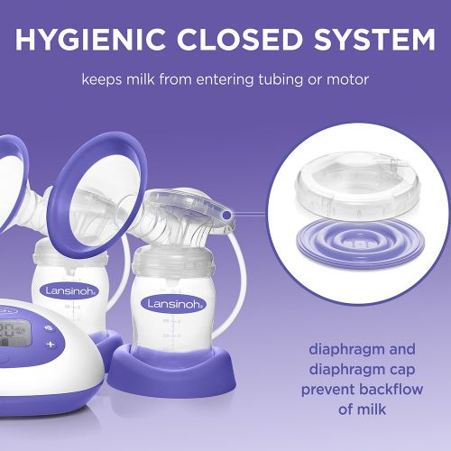 란시노 Lansinoh Signature Pro Double Portable Electric Breast Pump with LCD Screen