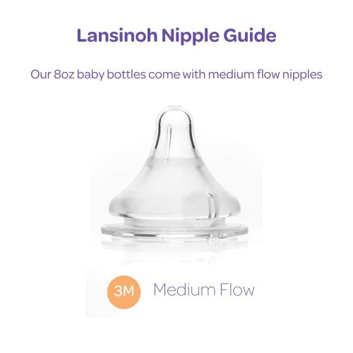 란시노 [아마존베스트]Lansinoh Breastfeeding Bottles with NaturalWave Nipple, 8 Ounces, Pack of 3, Baby Bottle for Breastfed Baby, Anti-Colic Reduces Nipple Confusion, Nursing Essentials