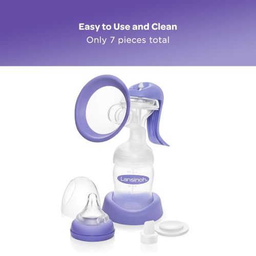 란시노 [아마존베스트]Lansinoh Manual Breast Pump with Stimulation and Expression Modes, Single Pump Included,...