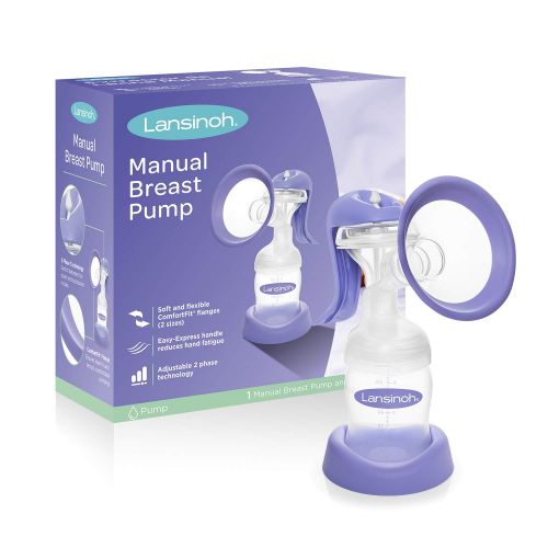 란시노 [아마존베스트]Lansinoh Manual Breast Pump with Stimulation and Expression Modes, Single Pump Included,...