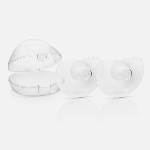 란시노 [아마존베스트]Lansinoh Contact Nipple Shield with Carrying Case, Size 2 (20 Milimeters) 2 Count, Small Size Nipple...