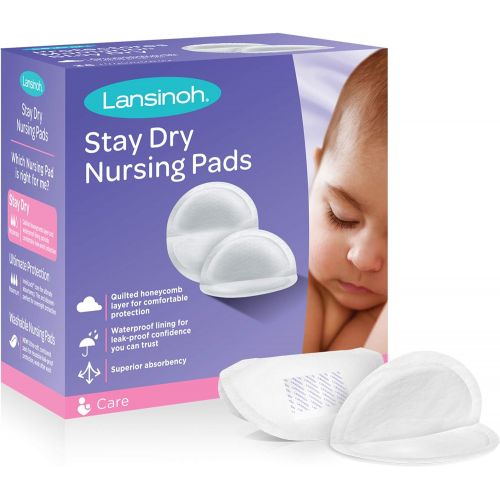란시노 [아마존베스트]Lansinoh Stay Dry Disposable Nursing Pads, 36 Count, Superior Absorbency, Ultra Soft Leak...