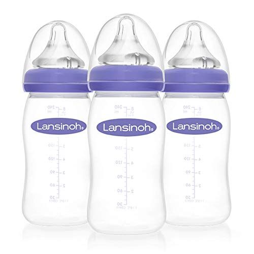 란시노 Lansinoh Breastfeeding Bottles for Baby, 8 ounces, 3 count