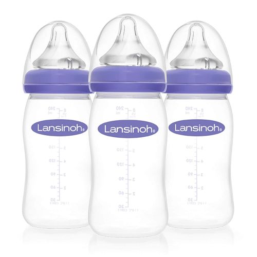 란시노 Lansinoh Breastfeeding Bottles for Baby, 8 ounces, 3 count