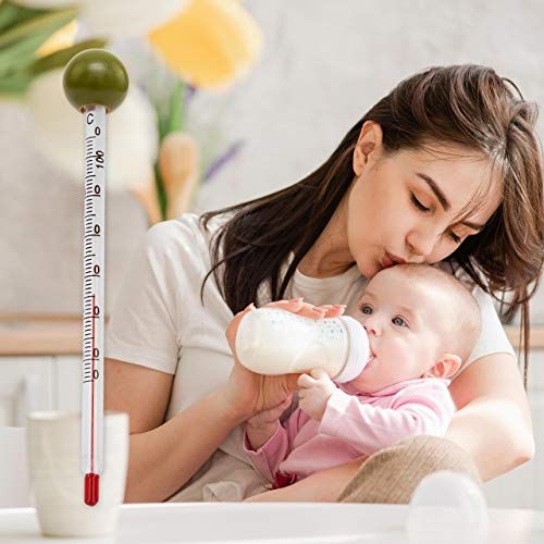  Lantelme Babyflaschenthermometer Glas Holzkugel gruen Babyflasche Babyteller Lebensmittel Thermometer 6170