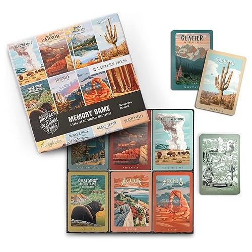  Lantern Press Protect Our National Parks Memory Game