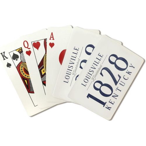  Lantern Press Louisville, Kentucky, Established Date (Blue) (Playing Card Deck, 52 Card Poker Size with Jokers)