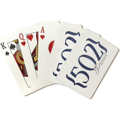  Lantern Press Louisville, Kentucky, 502 Area Code (Blue) (Playing Card Deck, 52 Card Poker Size with Jokers)