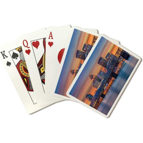  Lantern Press Louisville, Kentucky, Skyline at Night, Photography A-96294 96294 (Playing Card Deck, 52 Card Poker Size with Jokers)