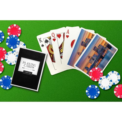  Lantern Press Louisville, Kentucky, Skyline at Night, Photography A-96294 96294 (Playing Card Deck, 52 Card Poker Size with Jokers)