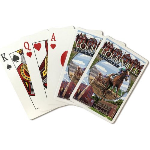  Lantern Press Louisville, Kentucky, Montage Scenes (Playing Card Deck, 52 Card Poker Size with Jokers)