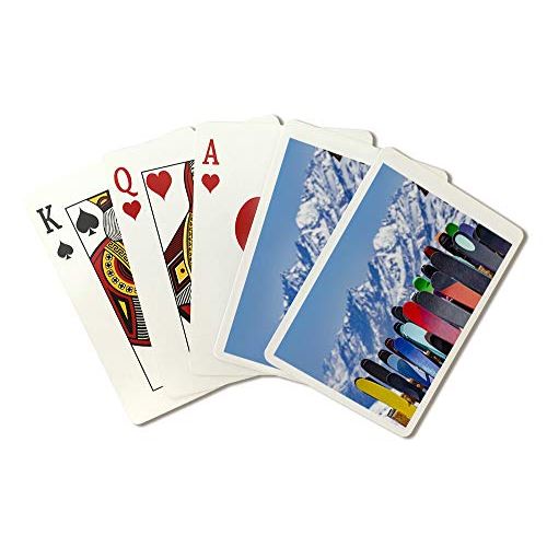  Lantern Press Full Ski Rack & Snowy Mountain Range (52 Playing Cards, Poker Size Card Deck with Jokers)