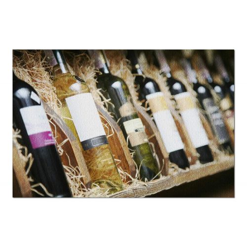 Lantern Press Closeup of Wine Shelf Photography A-93544 (20x30 Premium 1000 Piece Jigsaw Puzzle, Made in USA!)