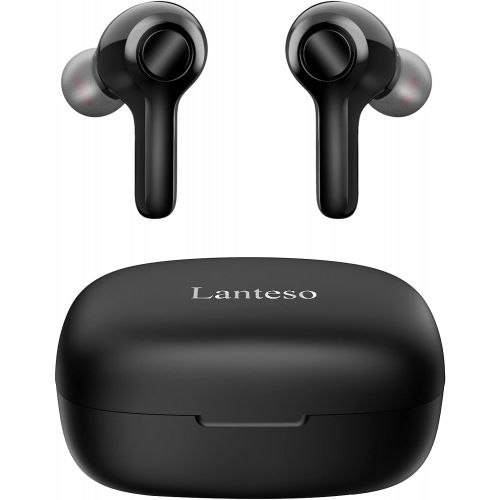  True Wireless Earbuds,Lanteso TWS Bluetooth Earbuds with Mics Clear Call Touch Control Bluetooth Headphones with Bass Sound in Ear Earphones for Music,Home Office…