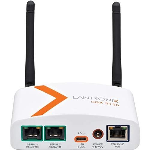  Lantronix SGX 5150 Wireless IoT Gateway, 802.11abgnac, 2xRS232 (RJ45), USB, 10100 Ethernet, US Model