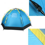 Lantusi Family Tent for Camping 5-8 Person Automatic Pop Up Tents Waterproof Tent for Outdoor Sports Hiking Travel Beach with Zippered Door and Carrying Bag - Blue(US STOCK)