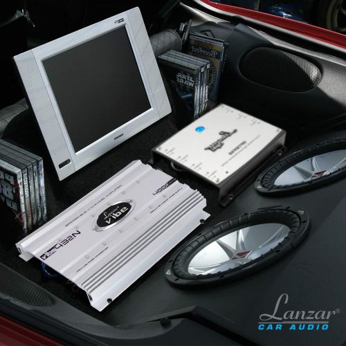  Premium Lanzar Car Audio, Amplifier Car Audio, Car Stereo Amplifier, 4,000 Watt, 4-Channel, Mosfet Amplifier, RCA Input, Subwoofer Bass Control, Power Amp, LED Indicator, Car Elect