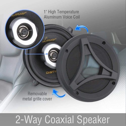  [아마존베스트]2-Way Universal Car Stereo Speakers - 160W Coaxial 5.25 Universal OEM Quick Replacement Component Speakers Vehicle Door/Side Panel Mount Compatible, Pro Audio Car Speakers - Lanzar