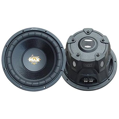  Lanzar 12in Car Subwoofer Speaker - Black Non-Pressed Paper Cone, Stamped Plastic Basket, Dual 4 Ohm Impedance, 1600 Watt Power and Foam Edge Suspension for Vehicle Audio Stereo So