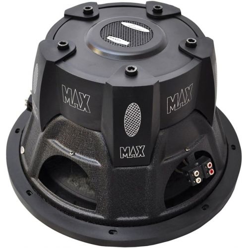  Lanzar 12in Car Subwoofer Speaker - Black Non-Pressed Paper Cone, Stamped Plastic Basket, Dual 4 Ohm Impedance, 1600 Watt Power and Foam Edge Suspension for Vehicle Audio Stereo So