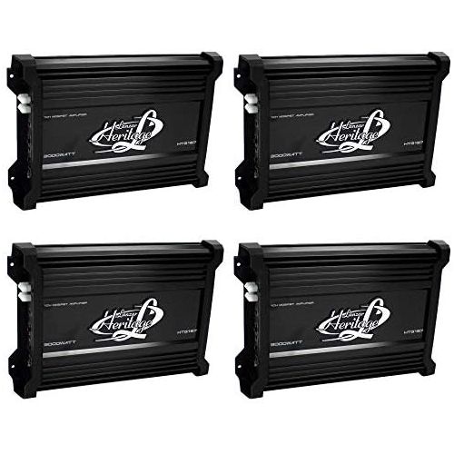  Lanzar 3000W Mono MOSFET Car Audio Power Amplifier Amp Stereo 2 Ohm (4 Pack)