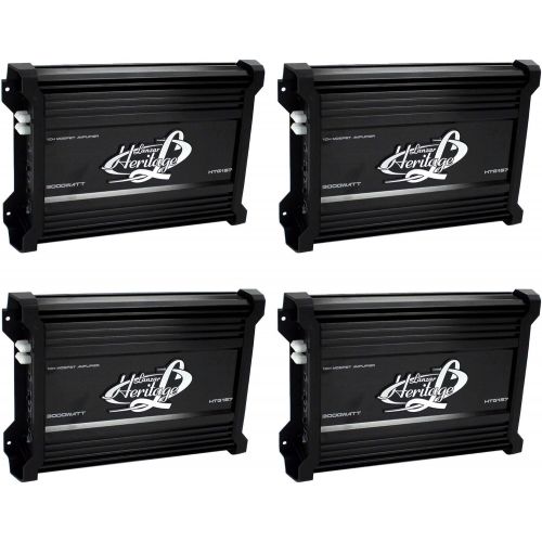  Lanzar 3000W Mono MOSFET Car Audio Power Amplifier Amp Stereo 2 Ohm (4 Pack)