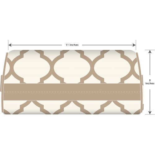  LapGear Designer Tablet Pillow Stand with Phone Pocket - Beige Quatrefoil - Fits Most Tablet Devices - Style No. 35516