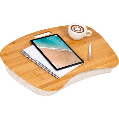  LapGear Bamboo Lap Desk - Natural Bamboo - Fits up to 17.3 Inch Laptops - Style No. 91697