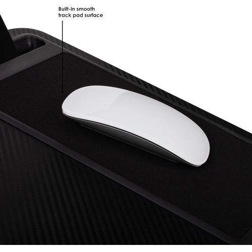  [아마존베스트]LapGear Home Office Lap Desk with Device Ledge, Mouse Pad, and Phone Holder - Black Carbon - Fits Up to 15.6 Inch Laptops - Style No. 91588