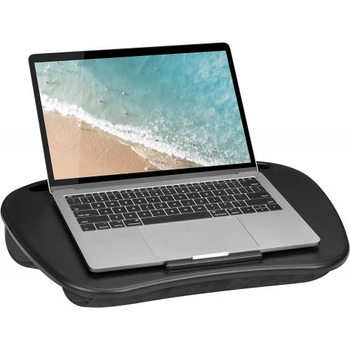  [아마존베스트]LapGear Mydesk Lap Desk with Device Ledge and Phone Holder - Black - Fits Up to 15.6 Inch Laptops - Style No. 44448