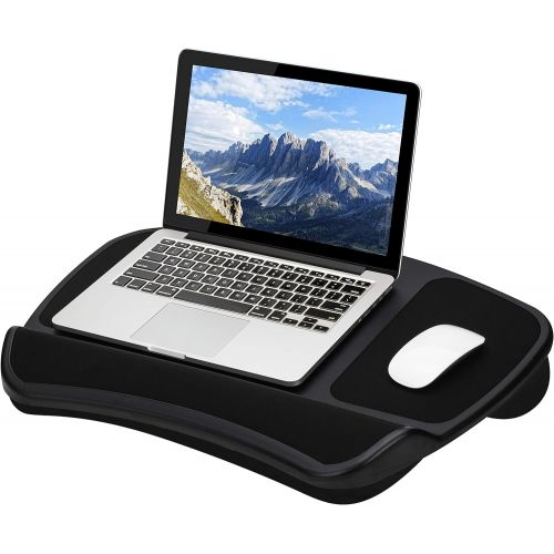  [아마존베스트]LapGear Original XL Laptop Lap Desk with Storage Pockets - Black - Style No. 45592