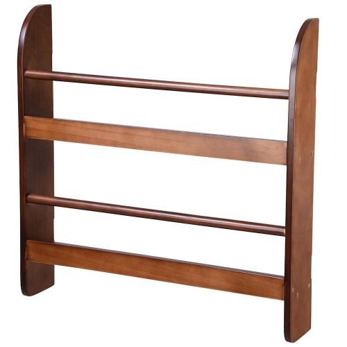  Lapha 2 Tier Wood Rustic Style Display Wall Mounted Bookshelf Floating Shelf Rack Organizer Display Home Rack Fencing Protects Books