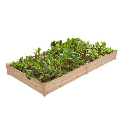  Laphat Block Wood Planting Box Bed Rectangular Planter Kit Vegetable Corner Raised Elevated Garden Flower Outdoor Raised Garden Bed Planter 48.6 W x 97 L x 10 H Patio Yard Greenhouse